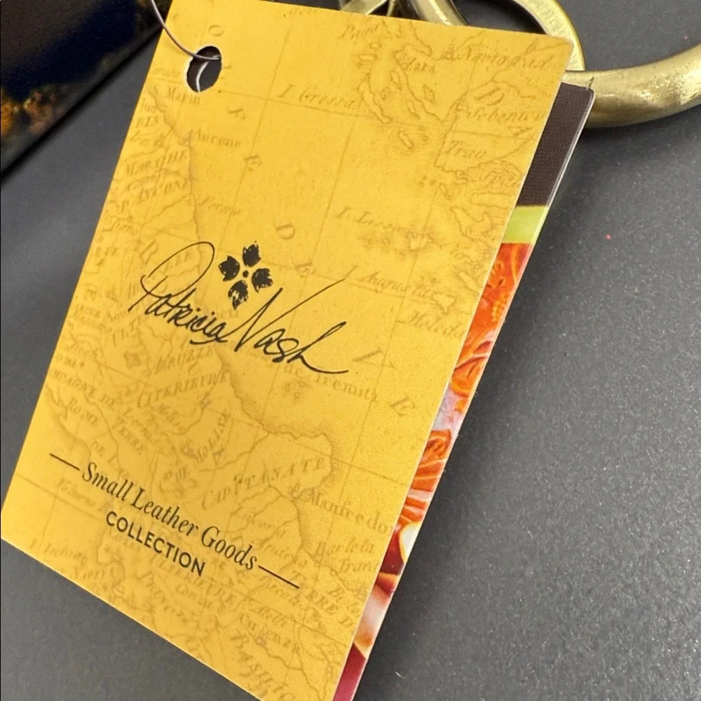 Patricia Nash Kent Countryside Multicolor Keychain Card Holder